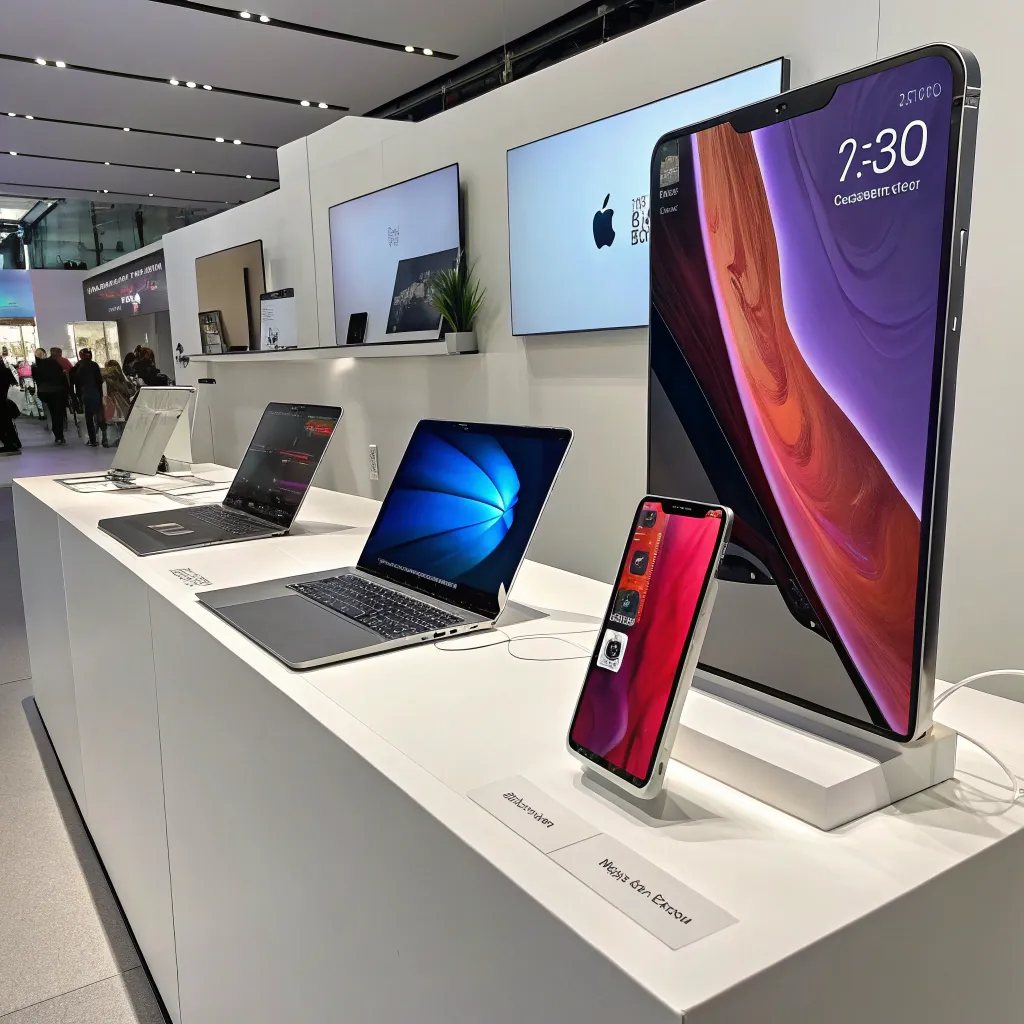 Modern electronics display for a premium experience